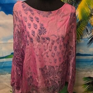 Chic Paisley Blouse in Pink and Purple